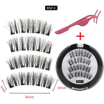 2 pairs of 4 handmade magnet eyelashes