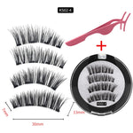 2 pairs of 4 handmade magnet eyelashes
